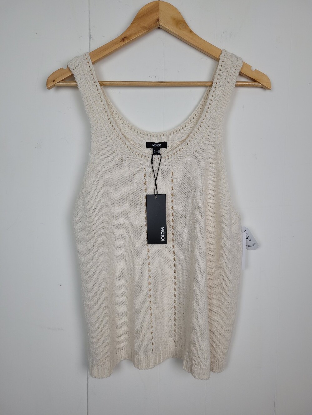 Mexx Medium Beige Crochet Knit Tank Top